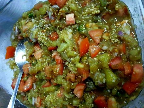 Ensaladang Talong Talong Recipe, Friday Meals, Pinoy Foods, Filipino Foods, Interesting Recipes, Filipino Food, Filipino Recipes, Tomato Salsa, Brussel Sprout