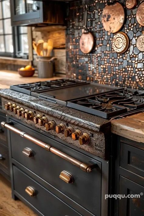 Backsplash Trends, Kitchen Backsplash Trends, 2024 Kitchen, Metallic Backsplash, Backsplash Ideas, Copper Kitchen, Trendy Home, Kitchen Remodel Idea, Kitchen Backsplash