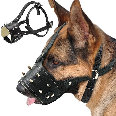 PET ARTIST -Gentle Genuine Leather Padded Dog Muzzle - Spikes Studded Adjustable Dog Mouth Cover,Black for Small Breeds -- Remarkable product available now. (This is an amazon affiliate link. I may earn commission from it) Dog Mouth, Pitbull Boxer, Pet Artist, Dog Muzzle, Dogs Pitbull, Love Your Pet, Dog Care Tips, Pitbull Dog, Studded Leather