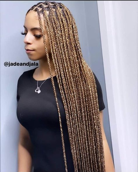 60 Box Braids Hairstyles for Black Women to Try in 2023 Braids Hairstyles For Black Women, Blonde Box Braids, Big Box Braids Hairstyles, African Hair Braiding Styles, Blonde Braids, Box Braids Hairstyles For Black Women, Braids Hairstyles Pictures, Cute Box Braids Hairstyles, Protective Hairstyles Braids