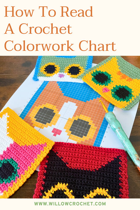 nlock the secrets of reading colourwork charts with our comprehensive guide. Perfect for crocheters looking to take their skills to the next level! How To Do Graphgan Crochet, Visual Crochet Patterns, Crochet Color Work Chart, How To Grid Crochet, Pixel Crochet Pattern Free, How To Read Crochet Patterns, Crochet Graphgan Patterns, C2c Graphgan Charts Free, Tapestry Crochet Patterns Charts Free