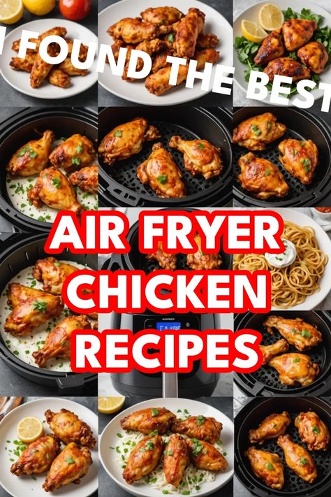 A photo of a air fryer chicken recipes Air Fryer Recipes With Chicken, Air Fryer Dinner Recipes Chicken, Healthy Air Fryer Chicken Recipes, Air Fry Chicken Recipes, Air Fryer Rotisserie Recipes, Chicken Breast Air Fryer Recipes, Chicken Breast Recipes Air Fryer, Air Fryer Chicken Breast Recipes, Chicken Breast Air Fryer