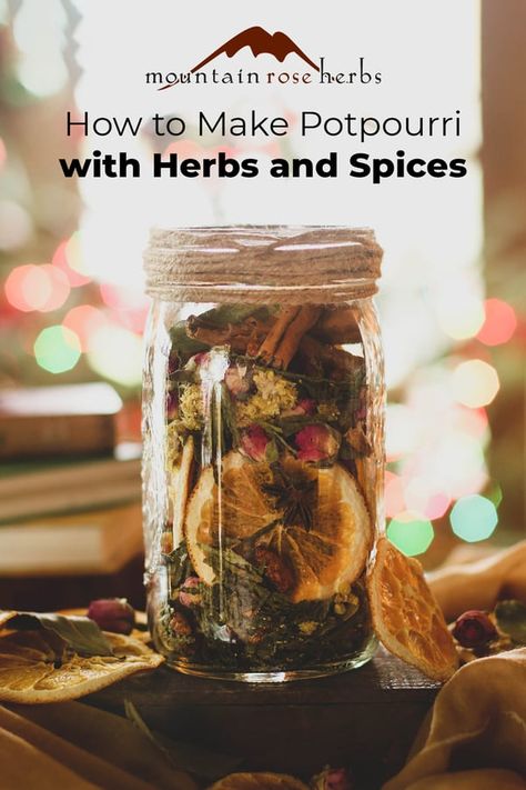 How to Make Homemade Potpourri   Winter Blend Recipe Make Potpourri, Potpourri Diy, How To Make Potpourri, Herb Infused Honey, Diy Potpourri, Winter Blend, Homemade Potpourri, Dried Potpourri, Stove Top Potpourri