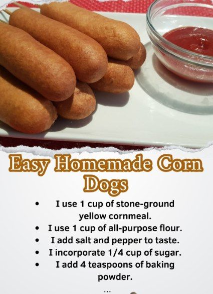 Recipes Fire Homemade Corn Dogs, Homemade Corndogs, Corndog Recipe, Burger Dogs, Corn Dog, Party Finger Foods, Sweet Snacks Recipes, Fair Food Recipes, Corn Dogs