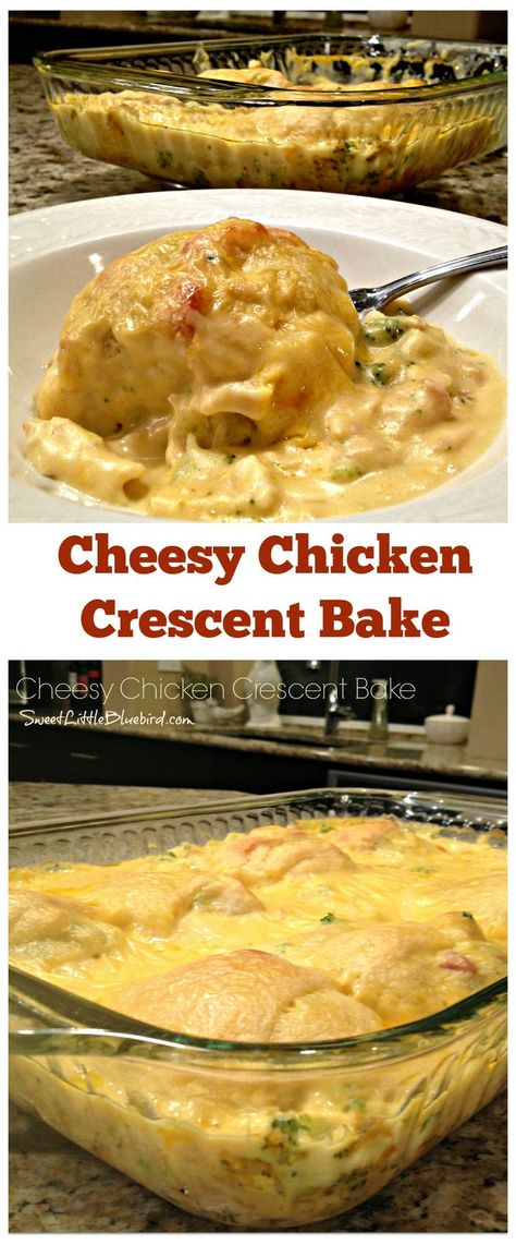 Rotisserie Chicken Broccoli, Chicken Crescent Bake, Crescent Roll Bake, Crescent Roll Recipes Dinner, Crescent Bake, Chicken Crescent Rolls, Chicken Crescent, Broccoli And Cheddar, Baked Chicken Nuggets