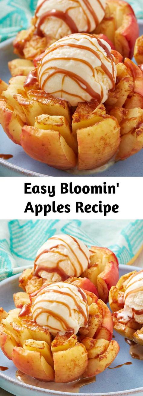 Bloomin Apple Recipe, Bloomin Apples, Lemon Bar, Apple Recipes Easy, Yummy Sweets, Fruit Recipes, Apple Recipes, Healthy Dessert, Keto Dessert