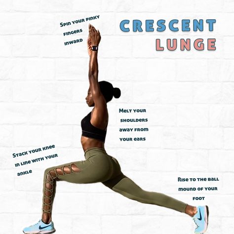 Crescent Lunge, Ear Stack, Yoga Pose, Crescent, Yoga, Quick Saves