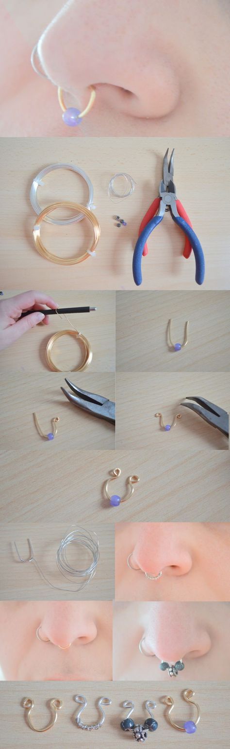 Piercing Septum, Types Of Jewelry, Piercing Nose, Fake Nose Rings, Diy Jewelry Unique, Estilo Hippie, Fake Piercing, Diy Rings, Nose Rings