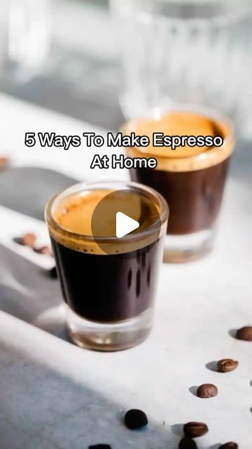 Victoria Brown | At Home Coffee & Recipes on Instagram: "How to Make Espresso at Home ☕️🌷 perfect for any latte, cappuccino, americano, affogato and more the possibilities are endless. (Please excuse my sick voice lol I attempted a voice over with a cold lol)   @katerinafaith did a video just like this one, and had so many tips to offer. I did this video and mentioned my own preferences/options. Make sure to check her out!   Here’s 5 ways you can make espresso at home ❤️⬇️  1️⃣ Instant Espresso (make sure it’s instant espresso/ not instant coffee) @cafebustelo has the best option in my opinion  2️⃣ A Mocha Pot (simply brew strong coffee with water)  3️⃣ Phin Filter (Vietnamese style coffee) it’s very strong and concentrated but absolutely delicious! You can find the option for the phin fi How To Make Shaken Espresso At Home, Make Espresso At Home Without Machine, How To Make Espresso At Home, How To Make Cappuccino At Home, How To Make Espresso, Espresso Recipes At Home, Strong Coffee Recipe, Best Coffee Recipe, Make Espresso At Home