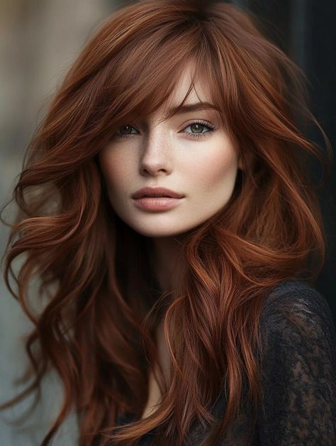 Fall Hair Colors for Brunettes: Top Trending Shades for Autumn Auburn Hair For Brown Eyes, Natural Looking Auburn Hair, Auburn Hair Color With Highlights Winter, Fall Hair For Red Heads, Dark Brown Winter Hair, Melisandre Hair, True Autumn Hair, Medium Auburn Brown Hair, Natural Looking Red Hair