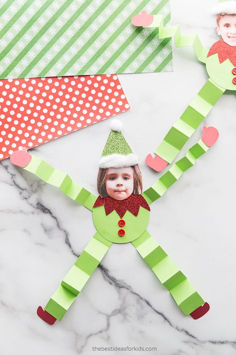 Paper Elf Craft - such a cute elf craft for Christmas! Paper Elf, Elf Craft, Elf Crafts, Craft Christmas Gifts, Keepsake Crafts, Christmas Crafts To Sell, Christmas Crafts For Toddlers, Christmas Crafts For Adults, Christmas Crafts For Kids To Make