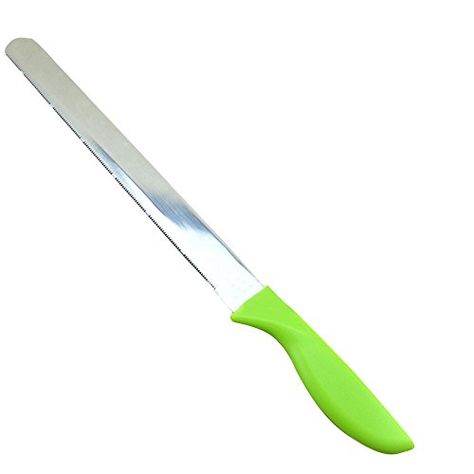 Amazon.com | 10Inch/12Inch Stainless Steel Cake Knife Plastic Handle Baking Pastry Spatulas Serrated Bread Knife Kitchen Baking Tool (10inch): Serving Utensils Bad Cakes, Cake Slicer, Cake Server Sets, Baking Pastry, Big Cakes, Cake Knife, Diy Baking, Just Cakes, Bread Cake