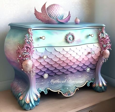 Best Sofa Designs, Mermaid Bedroom, Whimsical Painted Furniture, Fantasy Furniture, Mermaid Room, Design House Interior, Interior Design House, Whimsical Furniture, Fantasy Decor