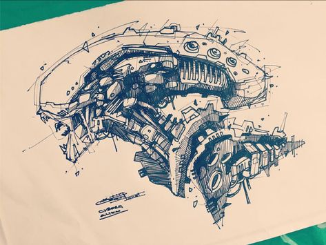 Another Alien by Artem Solop Artem Solop, Alien Sketch, N Drawing, Cyberpunk Drawing, Giger Alien, Alphabet Drawing, Instagram Dump, Body Horror, Alien Artwork