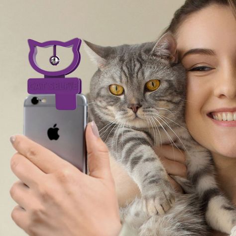 Cat Selfie Hanging Bell Phone Attachment Cordless Hair Dryer, Cute Hairless Cat, Picket Signs, Dog Dryer, Phone Attachment, Party Bucket, Old Candles, Cat Selfie, Hanging Bell