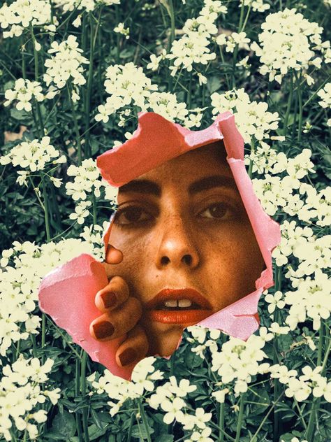 Maximalist Portrait, Digital Collage Photography, Flower Surrealism, Bold Portrait Photography, Photography With Illustration, Sculpture Photography, Experimental Portrait, Surrealist Photography, Photography Concepts