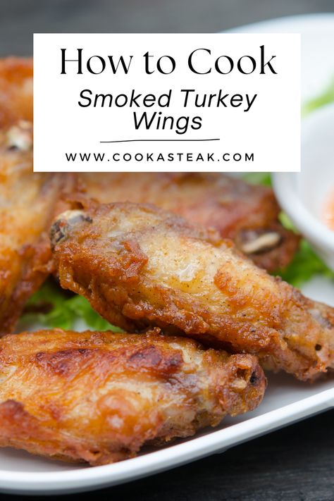 Hungry for some smoky goodness? Learn how to cook smoked turkey wings like a pro with our step-by-step guide. Discover the secret to tender and flavorful wings that will have you begging for seconds. Preheat that oven or smoker, season just right, and prepare to be amazed! Get ready to conquer the art of smoking turkey wings and impress your tastebuds. Let's dive in and make those wings fly off the plate! 🍗💨 #howtocooksmokedturkeywings How To Cook Smoked Turkey Wings, How To Cook Turkey Wings, Pre Smoked Turkey Wings Recipes, Smoked Turkey Wings Recipes, Bbq Turkey Wings, Smoked Turkey Wings, Smoked Wings, Bbq Turkey, Frozen Turkey