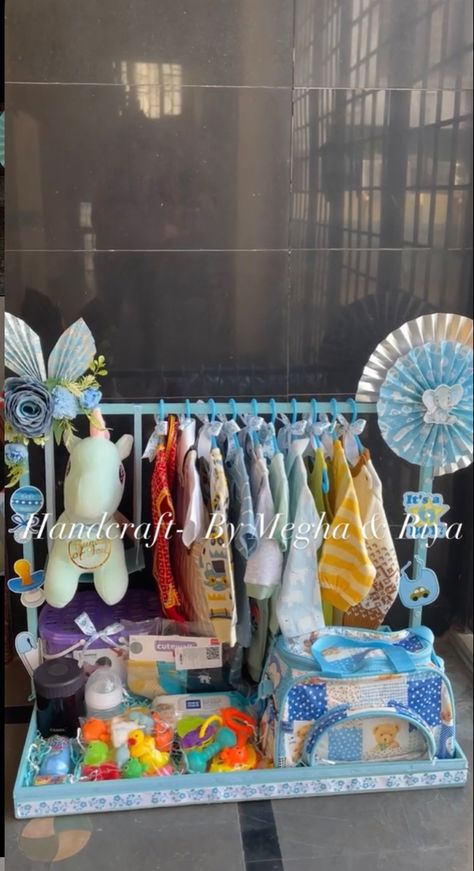 Naming Ceremony Gift Packing Ideas, Baby Trousseau Packing Ideas, Baby Hamper Ideas Baskets, Baby Hamper Ideas, Kids Hamper, Baby Gift Packs, Baby Shower Hamper, Baby Boy Hamper, Baby Boy Gift Baskets