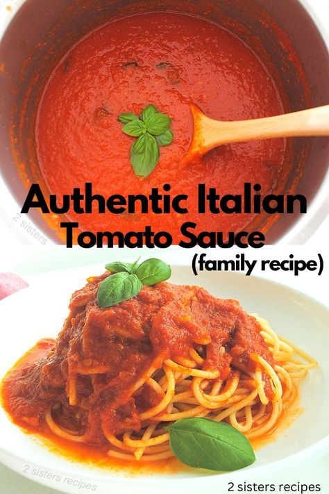 Authentic Italian Tomato Sauce is a family recipe made with San Marzano tomatoes, extra virgin olive oil, onions, garlic, fresh basil, and salt. This Italian tomato sauce recipe is guaranteed to be a favorite: simple, easy, and loaded with flavor! And a superb one to serve over spaghetti. San Marzano Tomato Sauce Recipes, Authentic Italian Tomato Sauce, Italian Spaghetti Sauce, San Marzano Tomato Sauce, Marzano Tomatoes, Italian Tomato Sauce, Italian Cuisine Recipe, Spaghetti Sauce Recipe, Fresh Tomato Sauce