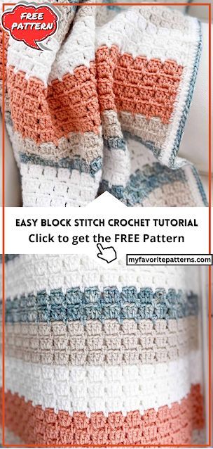 Click the link here to get a Free pattern Easy Block Stitch Crochet Pattern The video is a tutorial on how to create a crochet pattern called the “Boxed Block Stitch.” To make this pattern, you’ll need yarn and a crochet hook. The pattern starts with a chain of stitches in multiples of three, plus […] Border For Block Stitch Blanket, Boxed Block Stitch Crochet, Box Crochet Stitch, Box Stitch Crochet Pattern, Color Block Crochet Blanket, Block Stitch Crochet, Chunky Baby Blanket Crochet Pattern, Crochet Block Stitch, Crochet Box Stitch