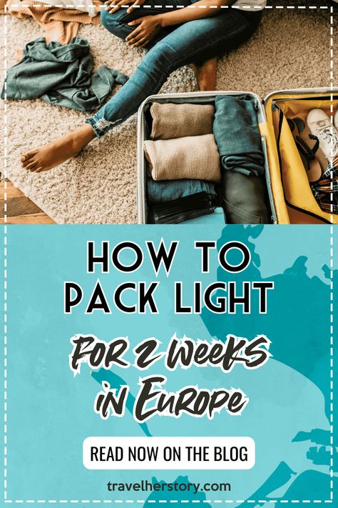 Before you even get to the Guinness Storehouse, Buckingham Palace, or Versailles, you'll need to pack light for Europe, as you don't want to drag a heavy suitcase around with you! I've had to pack light for my trips to Europe as I brought only one suitcase and stayed in hostels. You can adapt this list for carry-on luggage should you wish to. Whether you need to learn how to pack light for 2 weeks in Europe in spring, summer, fall, or winter, this will help you. I promise! How To Pack Light For Two Weeks, How To Pack A Carry On For 2 Weeks Europe, How To Pack Carry On For Two Weeks, Packing For 2 Weeks Summer, How To Pack For 2 Weeks, How To Pack For 2 Weeks In Europe Summer, Travel Light Packing Carry On, Pack Carry On For 2 Weeks, How To Pack Light For Europe