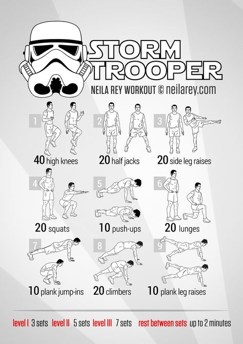 Storm Trooper work out Star Wars Workout, Standing Leg Raises, Batman Training, Batman Workout, Nerdy Workout, Neila Rey Workout, Neila Rey, Hero Workouts, Superhero Workout