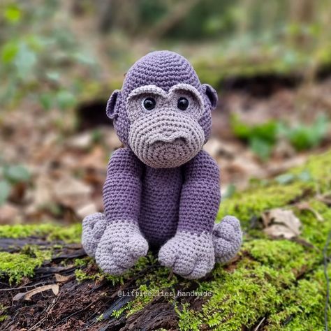 amigurumi inspiration | One of our favourite patterns of last year, Gumball the Gorilla ❤️ Free Gorilla Crochet Pattern, Gorilla Amigurumi Free Pattern, Free Crochet Gorilla Patterns, Gorilla Crochet Pattern, Gorilla Crochet Pattern Free, Amigurumi Gorilla, Crochet Gorilla, Amigurumi Inspiration, Silverback Gorilla