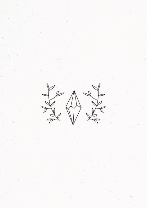 Gem Illustration, Tattoo Crystal, Homemade Tattoos, Gem Tattoo, Crystal Tattoo, Dream Tattoos, Mini Drawings, Flash Art, Mini Tattoos