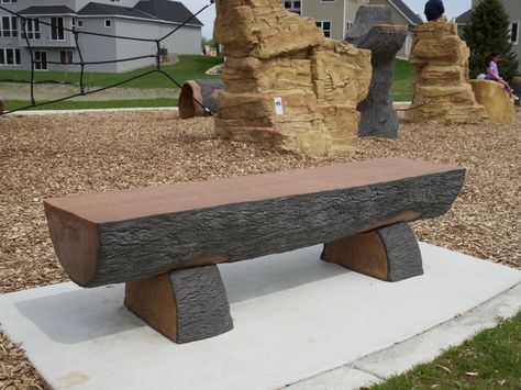 Half Log Bench_C - 2 Log Benches, Rustic Outdoor Benches, Rustic Wood Bench, Log Bench, Rustic Log Furniture, Log Cabin Furniture, Log Home Interiors, Front Garden Landscape, Rustic Wood Furniture