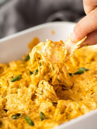 Instant Pot buffalo chicken dip is a creamy, herby, and cheesy dip for game day! Cook everything in your pressure cooker for the perfect appetizer! Need an easy game day appetizer that you can cook in your Instant Pot? Look no further, because Instant Pot buffalo chicken dip is a crowd-pleaser and doesn’t fall short on flavor! Not only is it way faster than cooking in your slow cooker or oven, but it’s also even more flavorful because the raw chicken is pressure-cooked righ… Buffalo Chicken Dip Instant Pot, Dutch Oven Chicken Breast, Football Party Appetizers, Instant Pot Buffalo Chicken, Coconut Crusted Chicken, Chicken Breast Oven, Appetizer Easy, Buffalo Chicken Dip Easy, Salt Free Seasoning