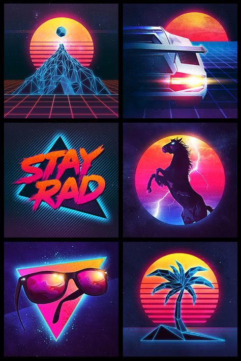 Algo buscando el estilo ochentero Stay Rad, Synthwave Art, 80s Neon, 80s Design, Hp Lovecraft, New Retro Wave, 80s Aesthetic, Retro Waves, Retro Futuristic