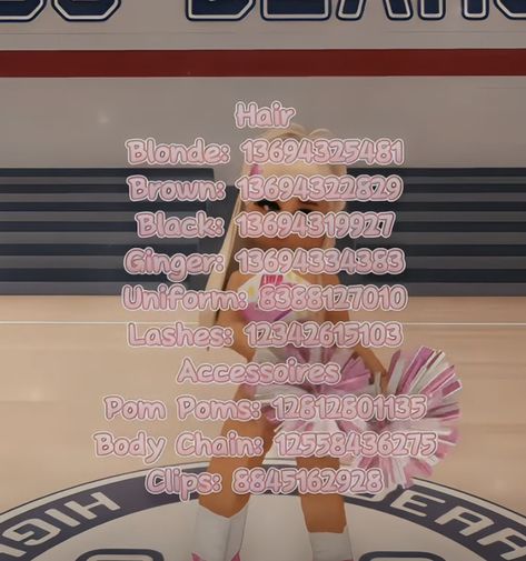 Pink Cheerleader Outfit, Blonde Hair Outfits, Leotard Outfit, Brookhaven Codes, Bloxburg Outfits, Coach Outfits, Cheerleader Outfit, Code Clothing, Hair Roblox