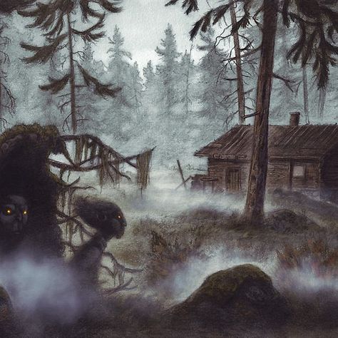 Forest vättar Scandinavian Folklore, Slavic Folklore, Slavic Mythology, Medieval World, Nature Spirits, Forest Illustration, Tear Down, Mystical Creatures, Environment Concept Art