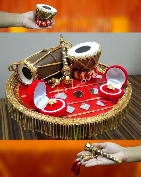 For Order :- WhatsApp :- 9519400808 Call :- 8858681933 Aarathi Plates Decoration Ideas, Plate Decorations Engagement, Engagement Plate Decoration Indian, Haldi Platter, Diy Engagement Decorations, Engagement Ring Platter, Anniversary Crafts, Ring Platter, Wedding Platters