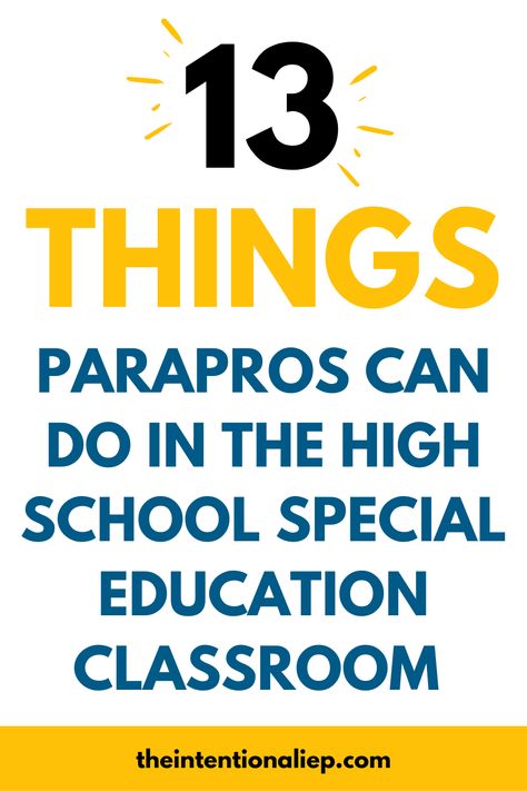 Ela Special Education, Resource Teacher Special Education, Paraprofessional Tips, High School Paraprofessional, Special Education Teacher Outfits, Special Education Reading Activities, Paraprofessional High School, Extended School Year Special Education, Special Education Resource Teacher