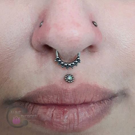 Nasallang Piercing, Medusa Piercing Jewelry, Piercing Chart, Medusa Piercing, Ring Piercing, Jewelry Piercing, Face Piercings, Body Chains, Lip Ring