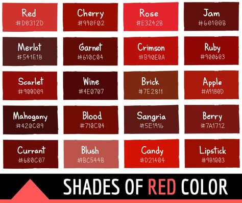 38 Shades of Red Color with Names and HTML, Hex, RGB Codes Red Color Hex Code, Red Color Hex, Shade Background, Red Color Names, Shades Of Red Color, Red Kitchen Cabinets, Html Color Codes, Red Cabinets, Shingle Colors