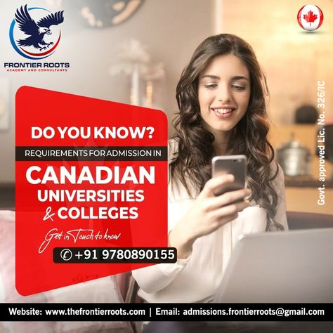 Canada Study Visa, Canada Study, Canadian Universities, Study In Canada, Visa Canada, Social Media Branding Design, Social Media Branding, Creative Ads, Post Design