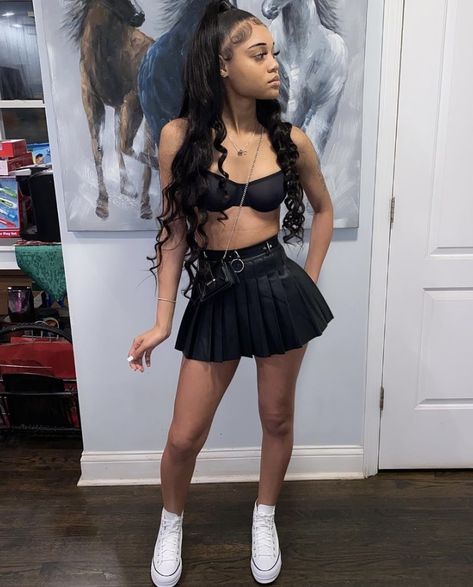 Skater Skirt Outfit, Fly Outfit, Cute Birthday Outfits, Cute Skirt Outfits, Girls Summer Outfits, Skirt Outfit, Cute Everyday Outfits, Baddie Outfits Casual