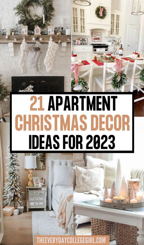 Small Apartment Christmas Decor Ideas Unique Christmas Decor Ideas, Small Apartment Christmas, Apartment Christmas Decor Ideas, Christmas Diy Crafts, Apartment Christmas Decor, Unique Christmas Decor, Diy Christmas Decor Ideas, Christmas Decorations Apartment, Apartment Needs