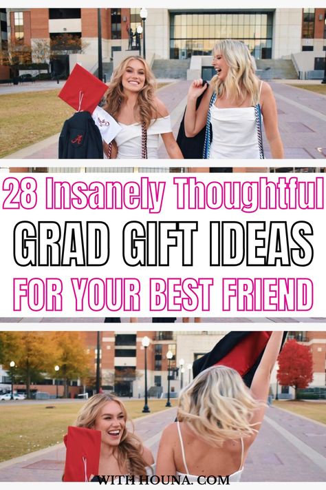 Are you on the hunt of the best graduation gift ideas for best friends to celebrate your graduation together and show her how much you love her and you're so happy for her success and achievements? These graduation gifts for best friend are honestly the best on the internet. I mean, as a graduate, I love every single one of them and I honestly want them all. Diy Graduation Gifts College, Bff Graduation Gift, Sentimental Graduation Gifts, Grad Gift Ideas, Gift Ideas For Best Friends, Graduation Gifts For Girlfriend, Meaningful Graduation Gifts, Ideas For Best Friends, University Graduation Gifts