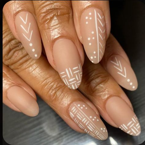 Mudcloth Nails, African Nail Art Design, Juneteenth Nail Design, African Nail Art, Juneteenth Nails, Luxe Nails, Fall Nail Ideas, Matte Nail, Matte Nails Design