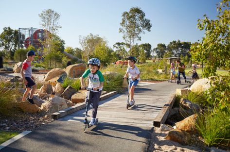 Hassell | Stadium Park and Chevron Parklands Australia Landscape, Public Artwork, Sport Park, Children Park, Park Landscape, Playground Design, Community Park, Perth Australia, Public Park