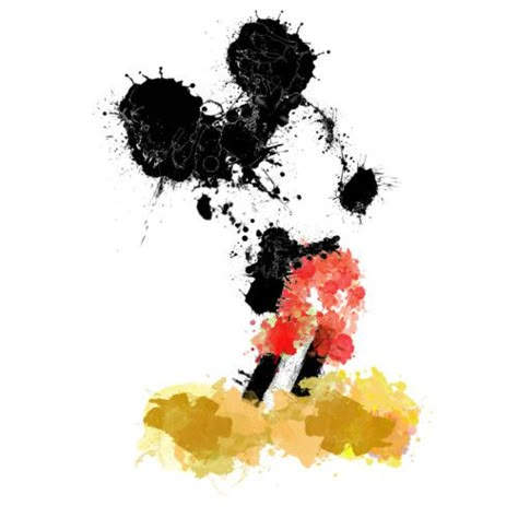 Lindo. Common Tattoos, Mouse Paint, Mickey Mouse Art, Images Disney, Character Drawings, Splatter Paint, Paint Splatters, Character Portrait, Disney Sketches