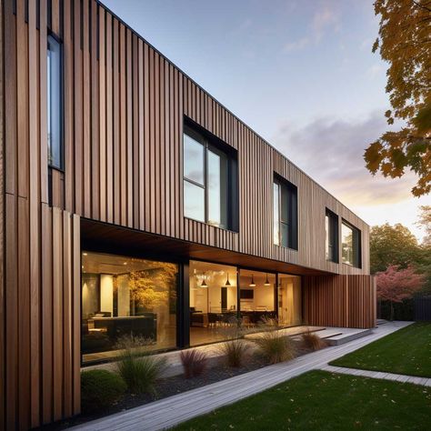 Vertical Cedar Cladding: A New Wave in Exterior Design • 333+ Images • [ArtFacade] Timber Cladding Exterior Facades, Vertical Timber Cladding, Wood Cladding Exterior, Cedar Cladding, Cladding Design, External Cladding, Wood Exterior, House Cladding, Wood Cladding