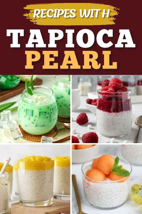 These recipes with tapioca pearls will prove that life is better with boba! From milk teas to puddings & parfaits, we've got every sweet craving covered. Recipes With Tapioca, Tapioca Pearls Recipe, Tapioca Dessert, Tapioca Recipes, Pomegranate Recipes, Milk Tea Recipes, Pudding Parfait, Tapioca Pudding, Creamy Pudding