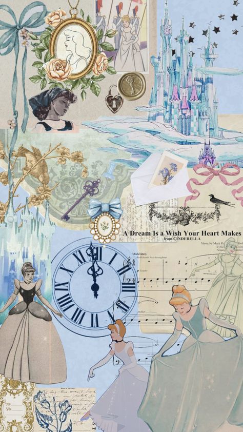 Disney Cinderella Aesthetic Cartoon, Disney Core Aesthetic, Cinderella Phone Wallpaper, Disney Wallpaper Cinderella, Cinderella Mood Board, Disney Blue Wallpaper, Cinderella Lockscreen, Cute Disney Wallpaper For Iphone, Blue Disney Wallpaper