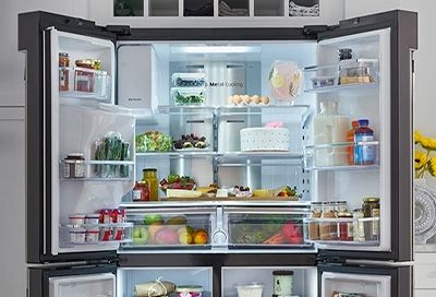 Bespoke Refrigerator Organization, Organize Samsung Bespoke Fridge, Samsung Fridge Organization Ideas, Samsung Bespoke Fridge Organization, Samsung Refrigerator Organization, Samsung Fridge Organization, 4 Door Fridge, Samsung Smart Fridge, Samsung Family Hub Refrigerator