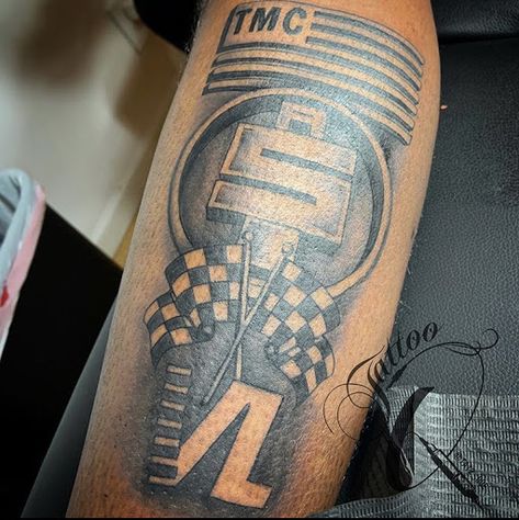 Nipsey hussle Tmc Tattoo Ideas, Tmc Tattoo, Tmc Flag, Tattoo Printable, Calf Sleeve Tattoo, Portrait Tattoo Sleeve, Wing Tattoo Men, Black Men Tattoos, Cool Half Sleeve Tattoos