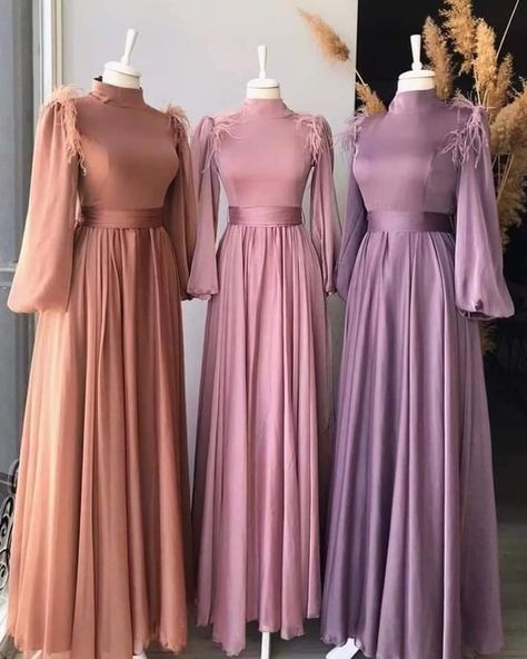 Dress Muslim Modern, Islamic Fashion Dresses, Lehenga Designs Simple, Girls Long Dresses, Long Sleeve Evening Gowns, Soiree Dress, Stylish Short Dresses, Fancy Dresses Long, Muslim Fashion Dress